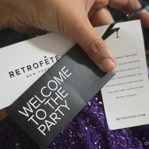 Clarisse Purple Sequin Dress - Picture 10 of 10